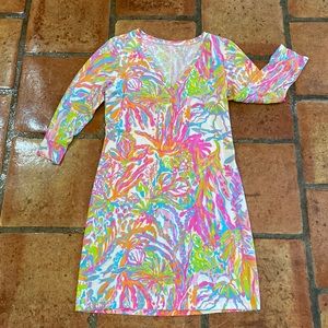 Lilly Pulitzer size large bright colored cotton, lightweight dress